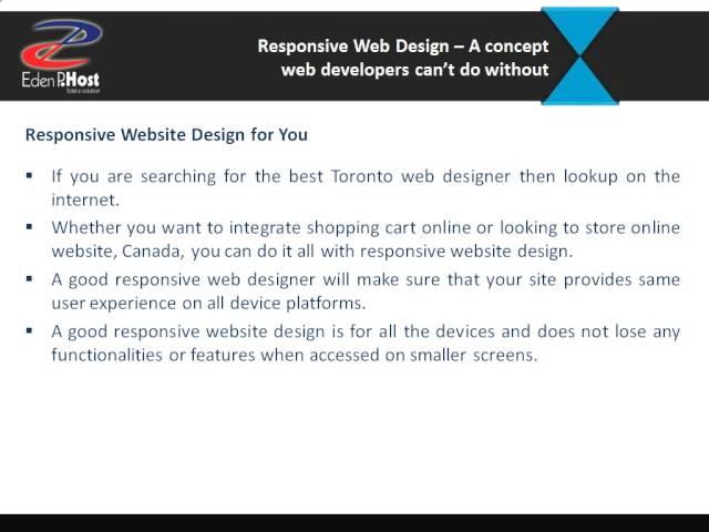 Responsive Websites Toronto - Eden P Host