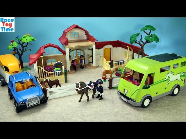 Playmobil Horse Van Transporter Build and Play Fun Toy Playset For Kids