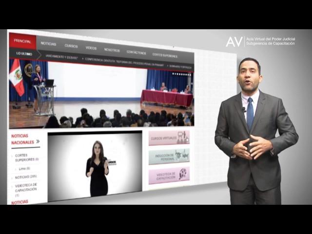 Tutorial como ingresar a la página del Aula Virtual del Poder Judicial