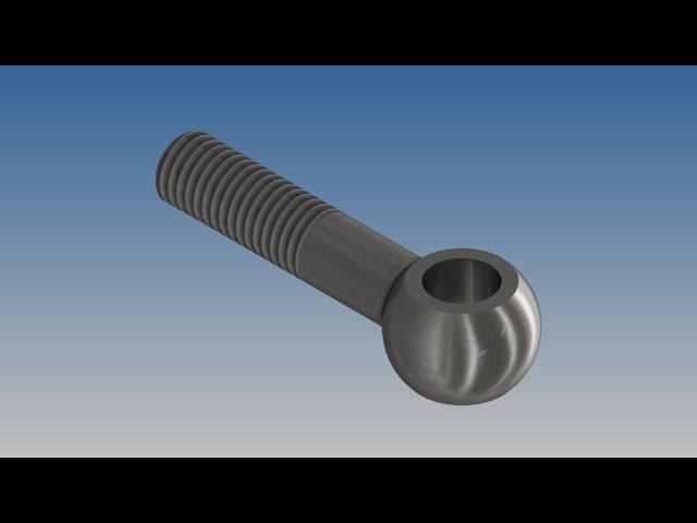 Autodesk Inventor 2019 exercise model-Cast Valve Eye bolt