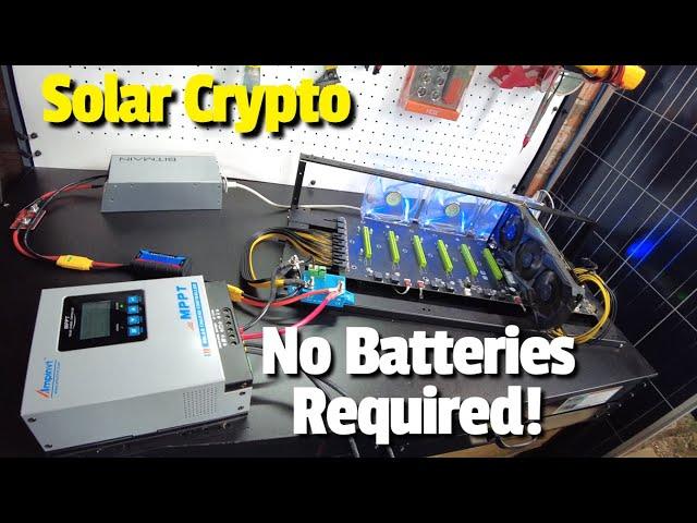 Solar Crypto Mining w/AC Fallback No Batteries