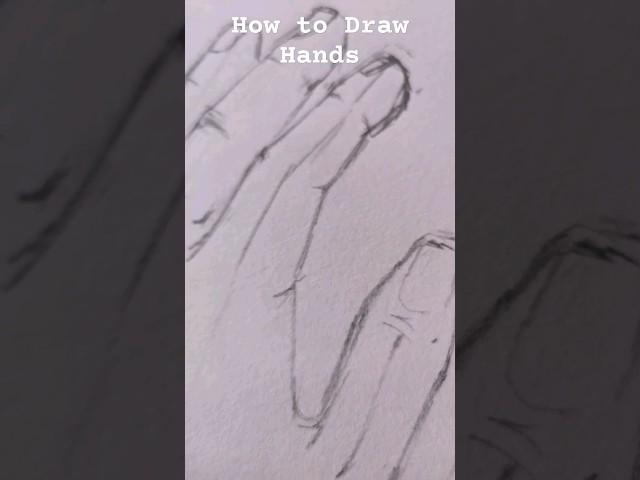 How to Draw Hands  #drawing #art #sketch #howtodraw #draw #arttipsandtricks #tips #pencildrawing ️