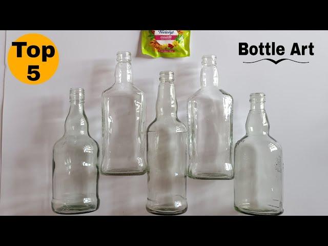 Glass Bottle Art | Top 5 Best Bottle Decoration Ideas | DIY Glass Bottles