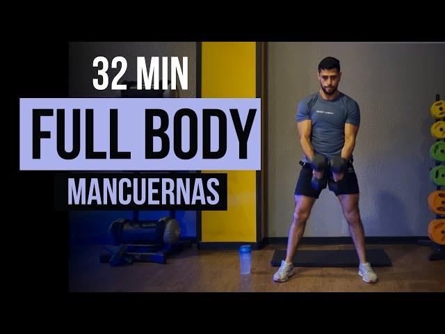 Rutina FULL BODY con mancuernas  ejercicios con mancuernas para entrenar CUERPO COMPLETO