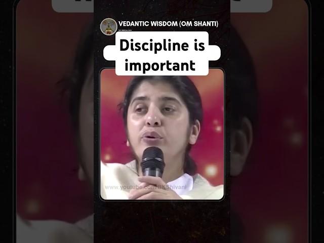 BK Shivani | discipline is important.#bkshivani