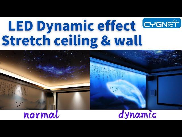 Led dynamic effect stretch ceiling and wall, the most popular design in 2021