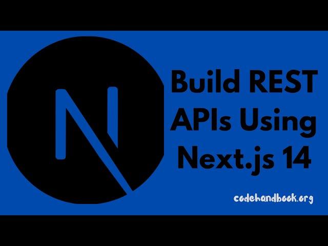 How to Build REST API Using Next.js 14