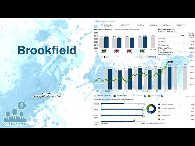 $BAM Brookfield Asset Management Q3 2024 Earnings Conference Call