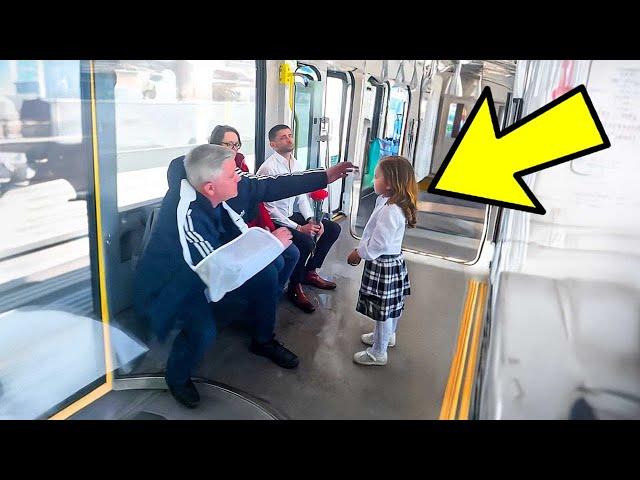 Girl Gives Seat To Old Man, Passengers Turn Pale After He Gives Her This