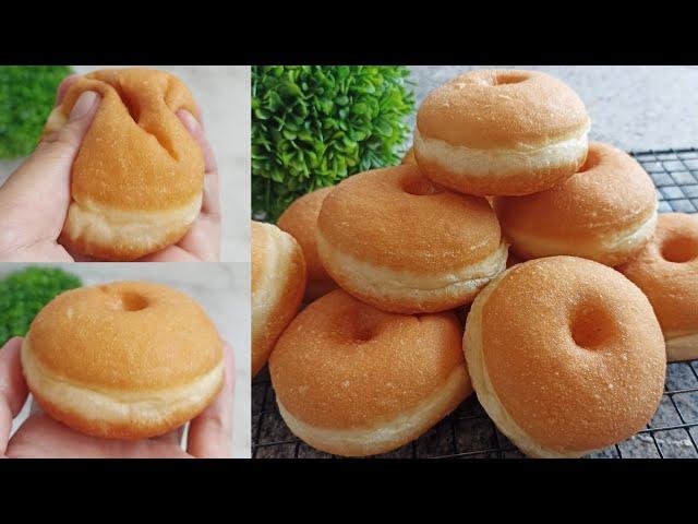 RESEP DONAT EMPUK EKONOMIS TANPA TELUR, EMPUKNYA BISA TAHAN BERHARI-HARI