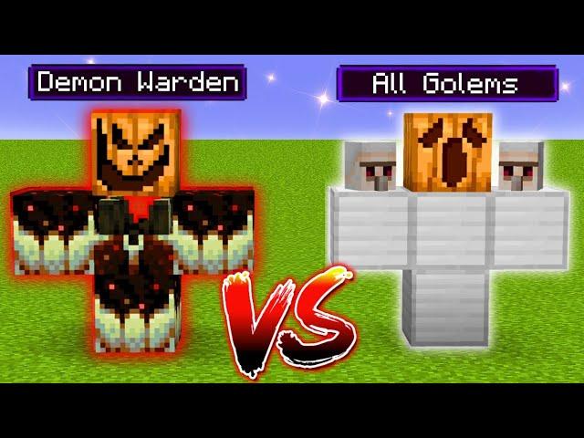 Demon Warden VS All New Golems Battle Minecraft ▶