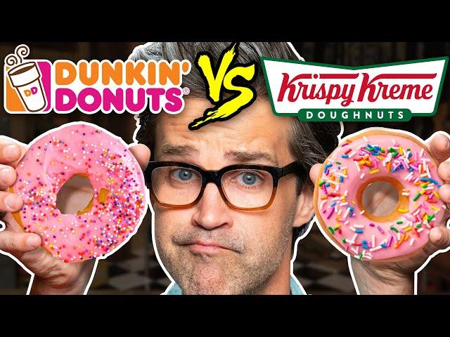 Dunkin vs. Krispy Kreme Taste Test | Food Feuds