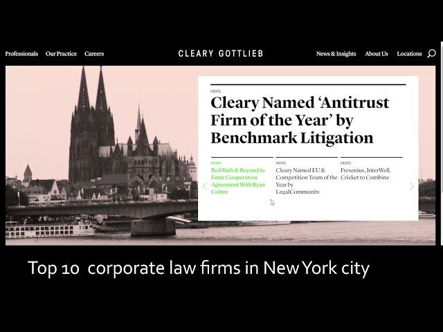 Top 10  corporate law firms in New York city | vidobooks