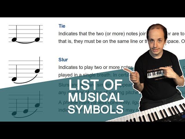 The List of Musical Symbols and Terms