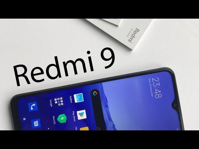 XIAOMI Redmi 9 grey - unboxing and installing - 4GB RAM - 64GB ROM - M2004J19AG