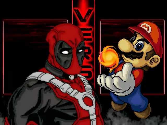 TheMattalocalypse Random Mugen Battle - 971 - Deadpool/Luigi VS. Mario