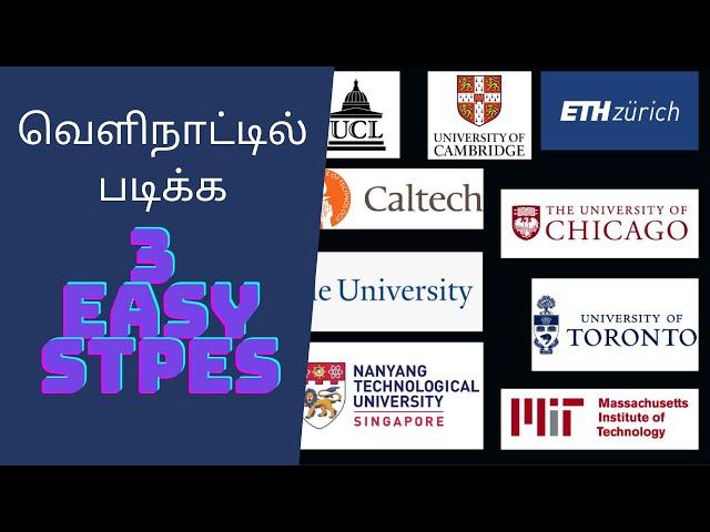 Do your Masters Abroad in 3 Easy steps! தமிழ்| Inspire Economics