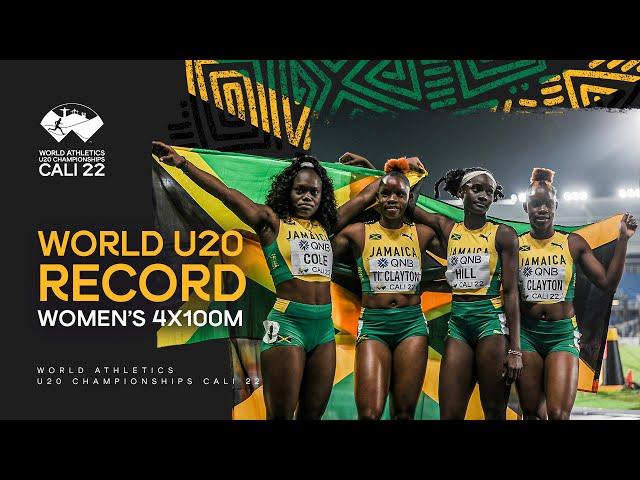 WORLD U20 RECORD FOR JAMAICA 4X100M | World Athletics U20 Championships Cali 2022