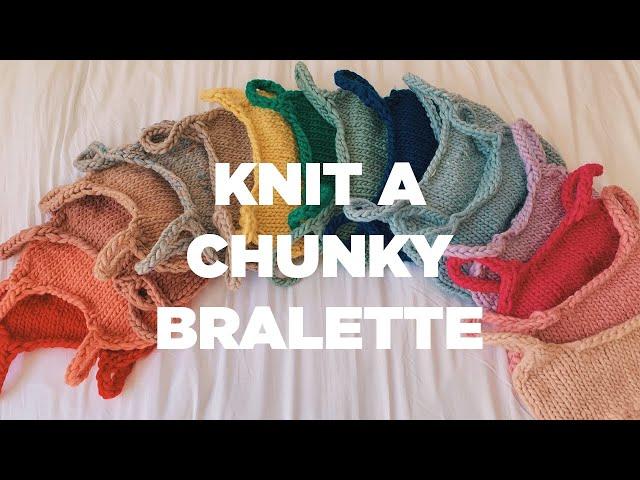 How to: Knit a Chunky Bralette Top | Chunky Game Set Match Top Walkthrough | Knit Top