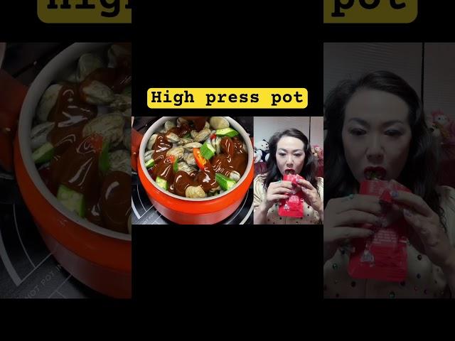 Jenny likes China street food: High pressure pot! Jenny eating show! Chinese Asian food snacks!