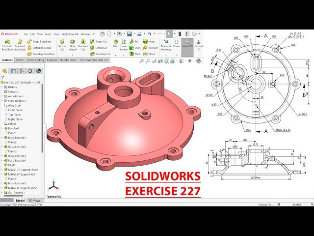 SolidWorks Tutorial for Beginners Exercise 227