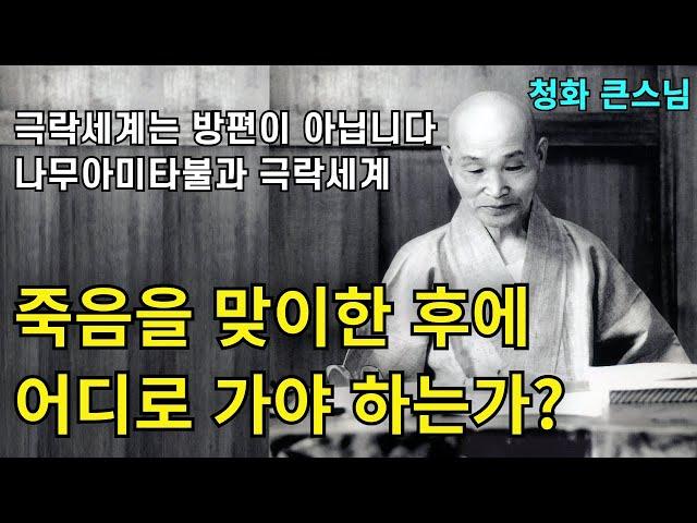 인간은 죽은 후에 어디로 가야하는가? 나무아미타불과 극락세계 | 극락세계는 방편이 아닙니다 |청화스님 법문