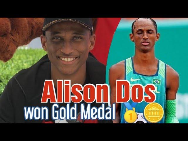 Alison dos Santos won the gold in the men’s 400-meter hurdles at the World Athletics Championships