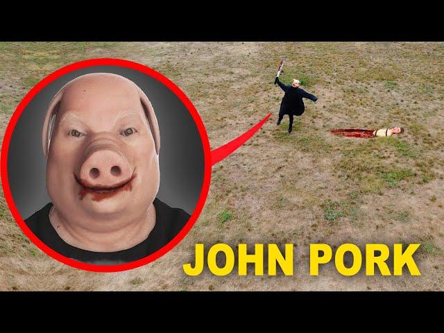 drone catches John Pork at secret hideout (we found him!)