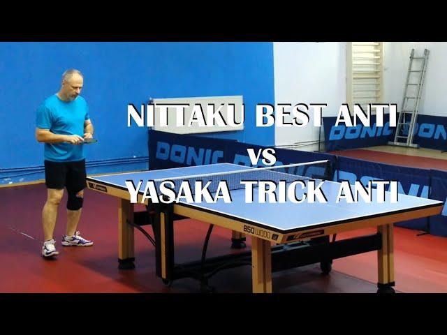 Antispin Comparison - Nittaku Best Anti vs Yasaka Trick Anti