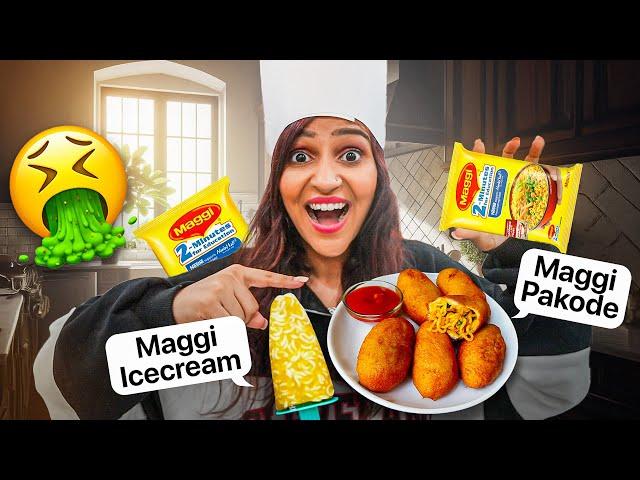 Trying Weird Viral MAGGI Recipes  *  Maggi Pakode, Korean Ice Cream Maggi, Fanta Maggi *