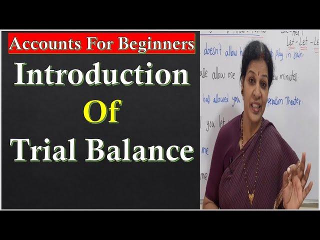 21. Introduction of "Trial Balance"