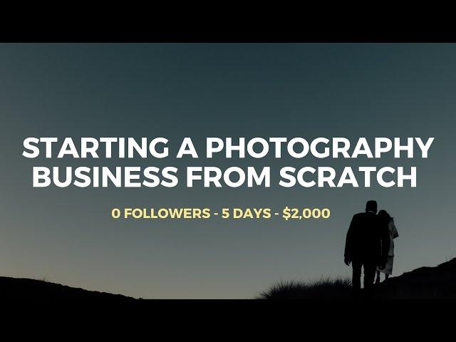 How to start a photography business in 5 days: Small business Documentary