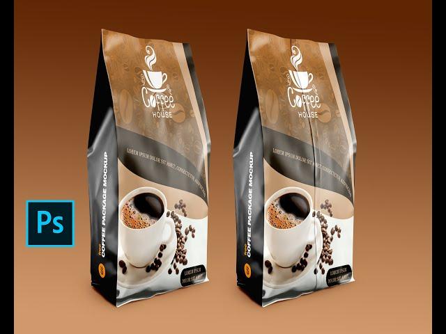 Creative coffee packaging design - adobe photoshop