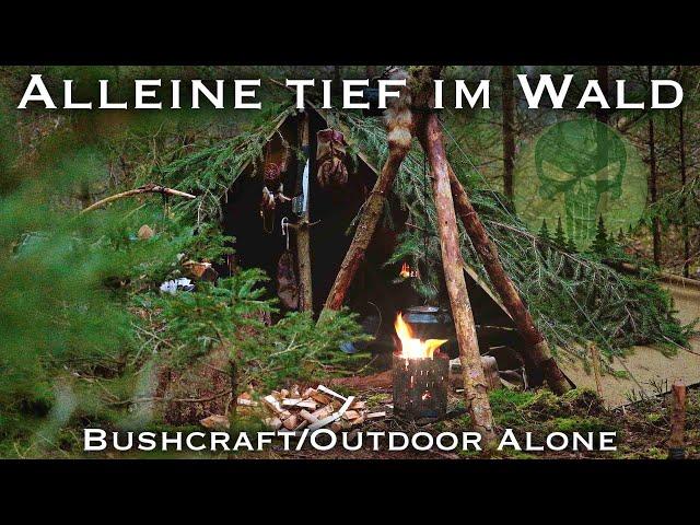 Solo Overnight - Abschalten beim Bushcraft und Outdoor - alleine tief im Wald über Nacht -