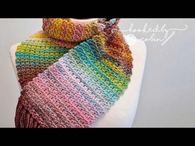 QUICK & EASY Crochet Scarf!  ONE ROW REPEAT 