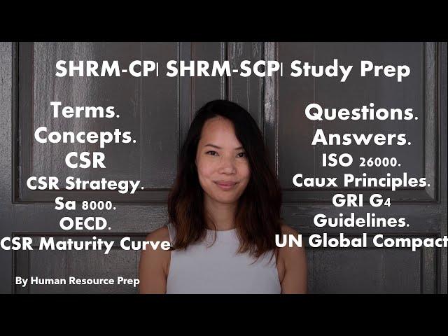 SHRM-CP || SHRM-SCP Certification Exam. Study Prep. PART ONE.