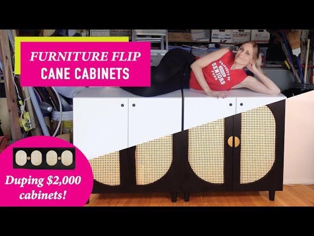 DIY Furniture Makeover | Thrift Flip Cane Cabinet ($2,000 Dupe!)