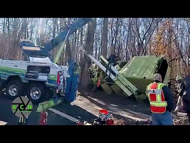 Tree Trimming Truck Accident on Woodland Avenue in Madison