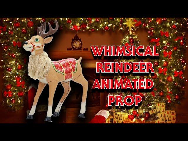 Whimsical Christmas Reindeer Animated Prop