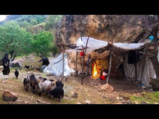 Heavy Rain in the Nomadic Mountain Camp