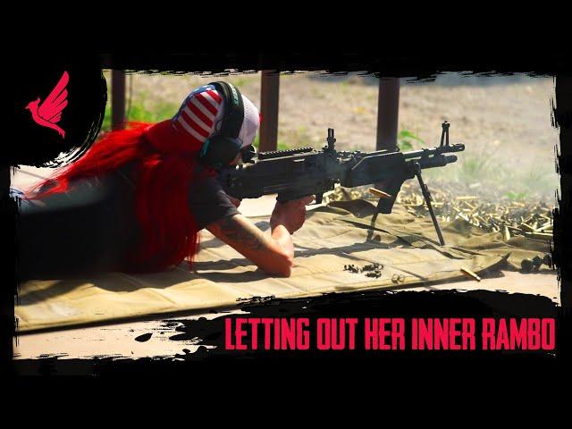 Amanda Let's Out Her Inner Rambo | Shooting an M60