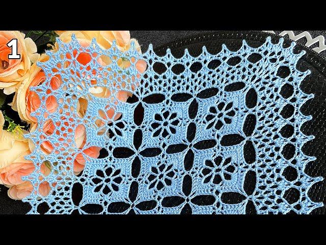 Very beautiful and simple crochet motif without thread break, 1 part of 3