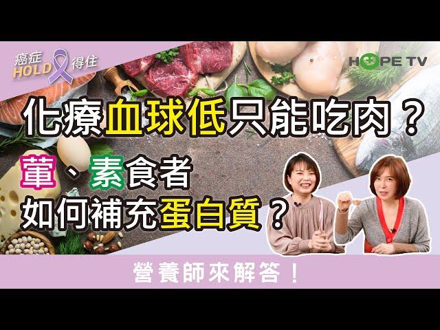 化療血球低只能吃肉？葷、素食者如何補充蛋白質？營養師來解答！｜ft.顏妙容營養師｜【癌症HOLD得住】