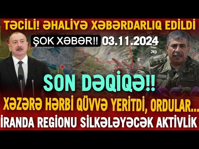 TƏCİLİ! Vacib xəbərlər 03.11.2024 (Xəbər Bələdcisi) xeberler, xəbərlər, son xeberler