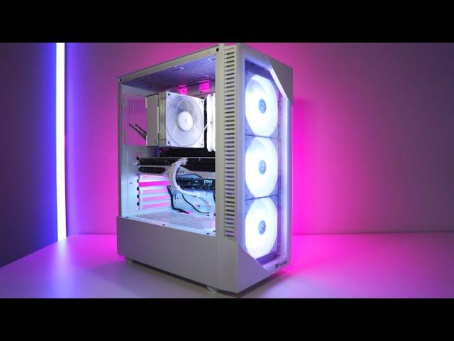 ALL WHITE BUDGET GAMINC PC! 2023  R5 5500 | RX7600