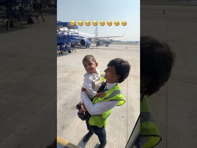 Pilot mother flies baby for first time! #aviation