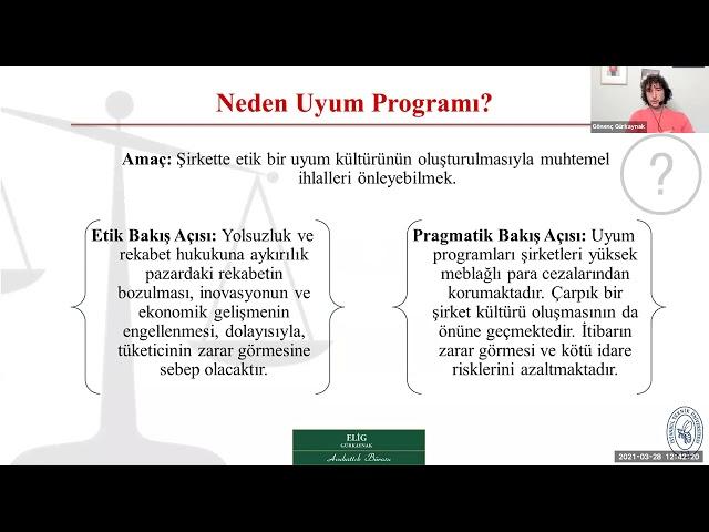 Av. Gönenç Gürkaynak’ın İTÜ Uyum (Compliance) Sertifika Programındaki Konuşması