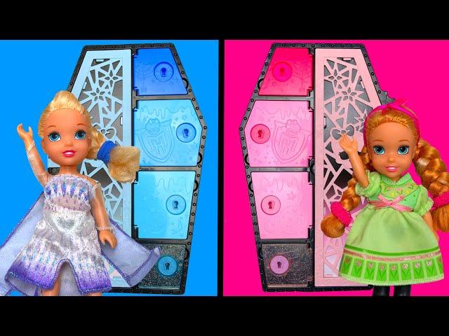 Elsa and Anna toddlers guess what's in the locker