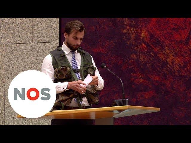 KAMERDEBAT: Thierry Baudet verschijnt in militair vest