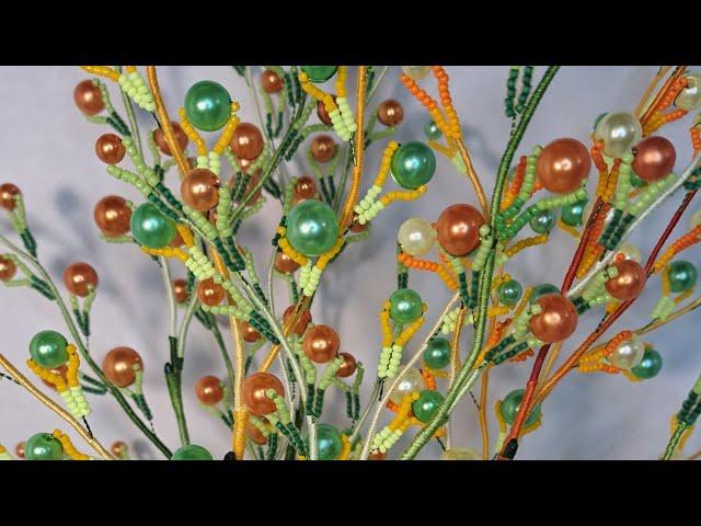 Мастер-класс МК от Koshka2015 - Beaded flowers, цветы из бисера, МК